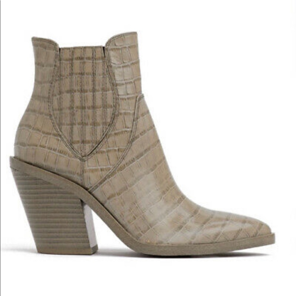 REBECCA MINKOFF SABANA LEATHER BOOTS, SIZE 8